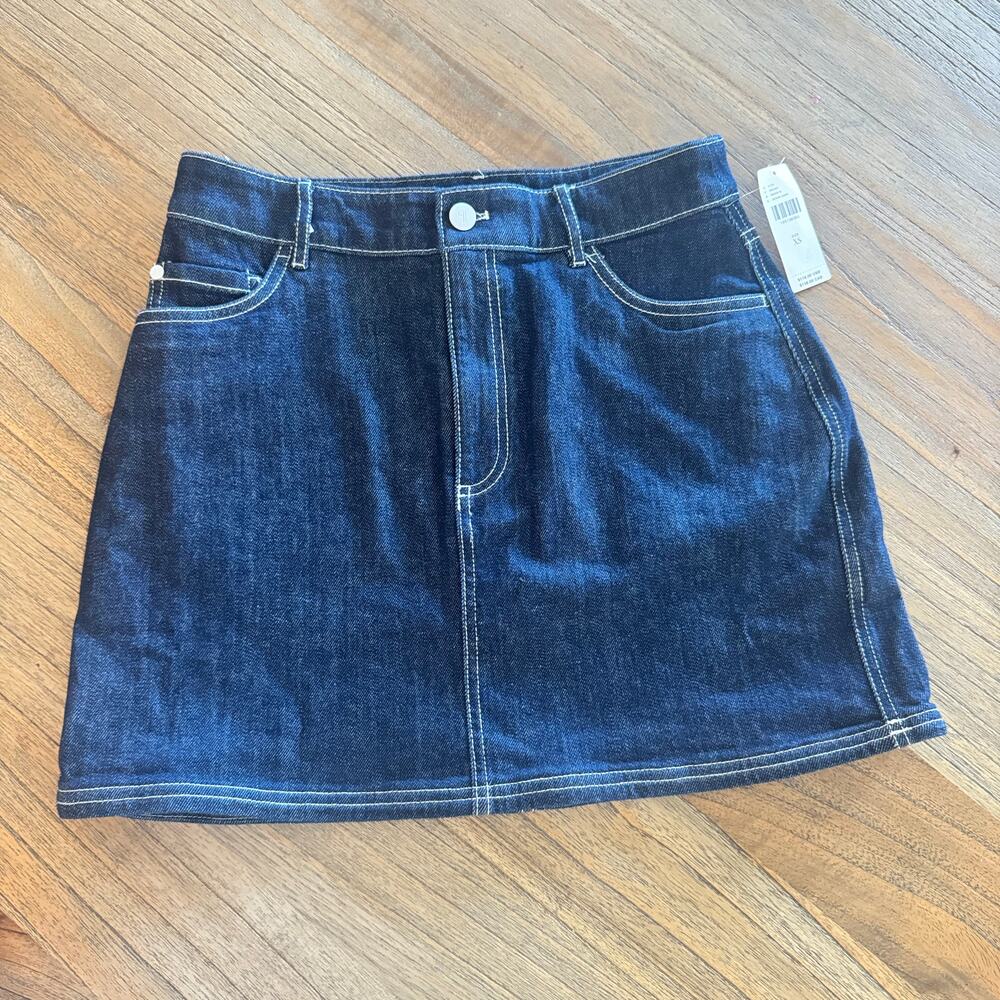 Pilcro Denim Bow Mini Skirt - Size XS